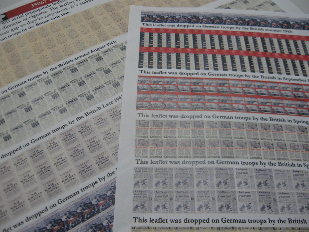 British Aerial Propaganda Leaflets (Full Colour A4)
