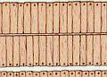 Laser cut wooden shingles, with nails