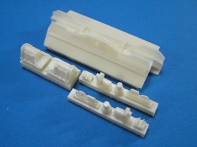 Rear armor for Pz. IV H early + middle chassis with early base for idler wheels, Tamiya kits
