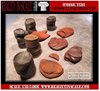 Crushed & Dented US Fuel Drums WWII - 11 resin pcs.