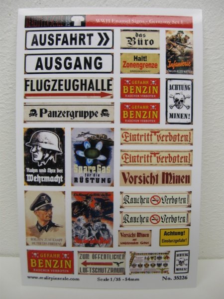 Enamel Signs WWII - Germany set 1 - 25 signs